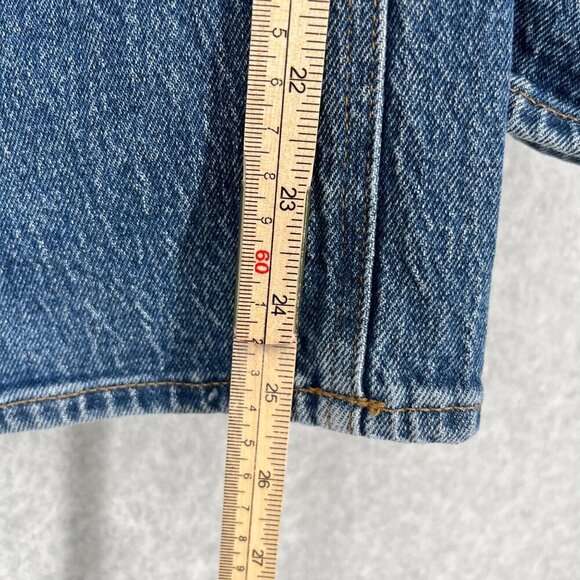 J Crew Womens Demi Boot Cut Crop Jean Size 30 Blue Denim Exposed Button Fly - Picture 12 of 14